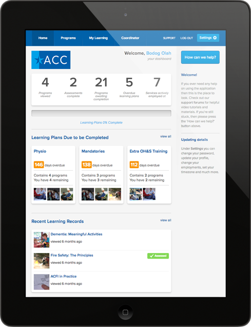Aged Care Channel iPad